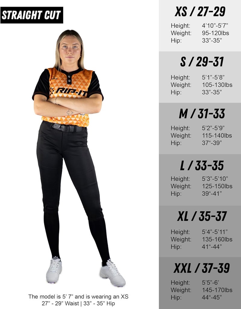 RIP-IT Women's Revolution Softball Pants - Straight Cut - Image 1